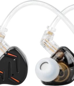 2026 Latest KZ ZST PRO X in Ear Monitor Headphone, 1BA 1DD Hybrid Driver Wired Gaming Earbuds Deep Bass Sound Ear buds HiFi IEM for Gaming Music Video Singer Musician Drummer (without mic, Black Gold)